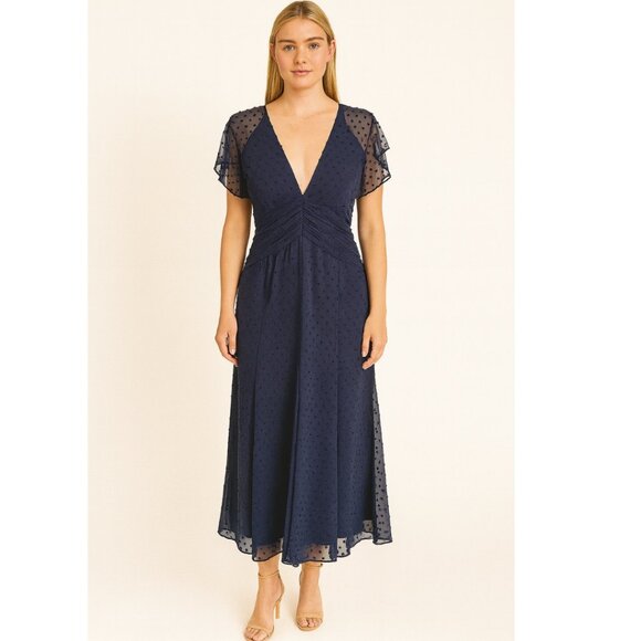 Katie May Show The F Up Navy Chiffon Dress Small Blue NEW - Picture 1 of 10